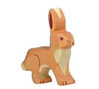 Goki Figura Juguete COLECCIÓN Holztiger Animales de Bosques Prados Liebre Fabricada con Madera ecológica