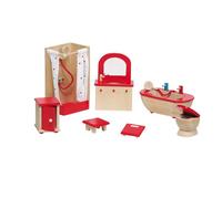 GoKi Furniture for Flexible Puppets Bathroom (Red) (Importación USA)
