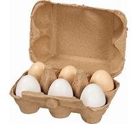 goki Huevos con conexión de velcro en cartón de huevos, 6 piezas