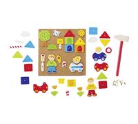 Goki Juego De Martillo Ciudad 52 Piezas Juego De Martillos De Madera 58556