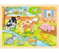 goki- Kind-Idylle Puzzle, la Vida en la Granja, Multicolor (57745)