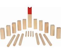 GOKI- Kubb, Juego de Vikingos, en Bolsa de algodón ajedrez Mes (Importación USA)