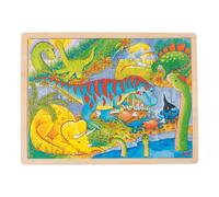 Goki Puzzle Dinosaurio Puzle de Madera Puzzle Inserción Dino 48 Piezas 57724