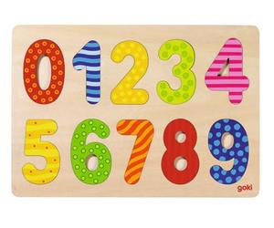 GOKI maderaPuzzles de maderaGOKINúmeros puzzle 0-9, multicolor (1)