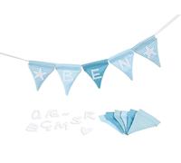 Goki Name bunting, blue, with 10 pennants L= 150 cm (Importación USA)