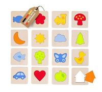 Goki - Palpar Formas, Juego de Memoria de Madera, 32 Piezas (56968.0)