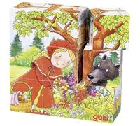 Goki - Puzle de Cubos con Cuentos, 9 Piezas de Madera (57542.0)