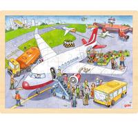goki- Puzzle, al Aeropuerto, Multicolor (57544)