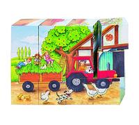 GOKI 57839 Seasons on The Farm Cube Puzzle, Mixed