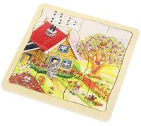 GOKI-Rompecabezas de Madera 4 en 1 para meteorología Puzzles de maderaPuzzles de maderaGOKIPuzzle Las Estaciones, Multicolor, Bildungsspielzeug AB 3 Jahren