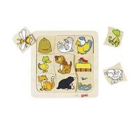 GOKI- Puzzles de maderaPuzzles de maderaGOKIJuego ¿Dónde Vive Cada animalito, Mu