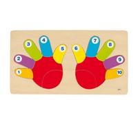 GOKI- Puzzles de maderaPuzzles de maderaGOKILas Manos, Encaje, Multicolor (1)