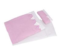 Goki Ropa de Cama para Muñecas 3 Piezas Rosa Rayas 51589