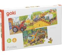 GOKI, vehículos Puzzles de Madera, Multicolor (57380)