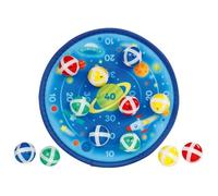 Goki Velcro Dartboard Space, Diameter = 25 cm, Fabric, Plastic, 12 Velcro Balls,