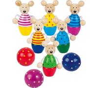 Goki Juego de Bolos Speedy Ratones Holzkegelspiel Kinderkegelspiel 56943