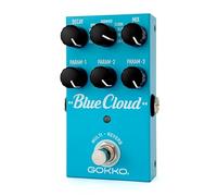 GOKKO GK-71 Bluecloud - Pedal de guitarra multireverberación - 9 modos de reverberación (habitación, pasillo, placa, resorte, brillo, nube, floración, hinchazón, Lo-Fi) - Entrada/salida estéreo, True