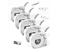 Goknu Cinta de Compatible con Brother P Touch M Tape MK221 MK 231, M950/M960 Cinta térmica compatible con Brother PT-M95 PT-70BM PT-65 PT-90 PT-80 PT-85 Label Maker, 12mm x 8m Negro sobre blanco