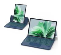 GOKOCO Funda con teclado mágico para Samsung Galaxy Tablet S9FE/S9/S8/S7 de 11 pulgadas, formato ajustable vertical y horizontal, panel multitáctil y teclado iluminado