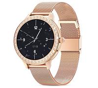 GOKOO Smartwatch Mujer Reloj Inteligente IP68 Impermeable Calorías Pulsómetro Monitor de Sueño Notificaciones Inteligentes Control de Musica Reloj Deportivo Compatible con Android iOS(Dorado)