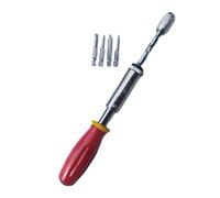 Gokoti Destornillador Semiautomático de 350 mm, Destornillador de Trinquete de Alta Calidad, con y Retroceso, Abridor de Orificios para Varillas Hexagonales