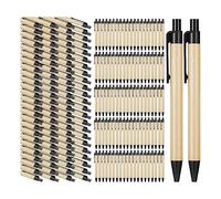 Gokoti Paquete de 200 BolíGrafos Negros BolíGrafos RetráCtiles de Punta Media BolíGrafos EcolóGicos BolíGrafos de Papel Reciclado Bulk Office School