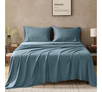 GOKOTTA Juego de sábanas 100% de bambú, refrescantes, de Lujo, Acogedor, Bolsillo Profundo, sábanas y Fundas de Almohada súper Suaves y sedosas con Correas elásticas en Las Esquinas para Personas Que