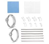 Goktvai 16uds Ajustadores Talla de Anillo, Apretador Invisible Transparente Separador de Anillo No Se Sale ni Gira para Mujeres Hombres