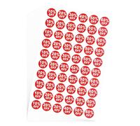 Goktvai 20 Hojas/1200uds Pegatinas de Descuento 10%-60%, Etiquetas Autoadhesivas Redondas de 25mm para Promociones para Tiendas Rebajas y Supermercados (Rojas)
