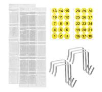 Goktvai 2uds Organizador de Auriculares para Aula, 30 Bolsillos Transparentes PVC Bolsas Auriculares Aula Colgar sobre Puerta con Ganchos y Etiquetas Adhesivas Digitales para Biblioteca Escolar