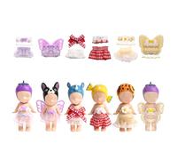 Goktvai 6 Conjuntos Ropa para Muñecas para Sonny Angel 7,62cm Muñeca, Ropa de Colección Adultos con Tops y Faldas Accesorios de Moda Minifiguras for Exhibir y Decorar (Púrpura, Rojo, Amarillo)