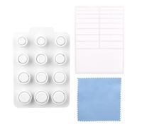 Goktvai Kit de Medición para Oura Ring 4, Herramienta Precisa Medir Anillos con Paño y Tapete Antideslizante Herramienta Profesional para Medir Dedos Incluye Tallas 4 al 15 (Blanco)