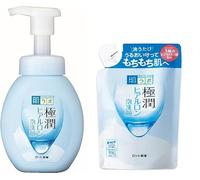 Gokujyun Hyaluron Espuma Limpiadora Facial Hidratante, 160ml + Recambio 140ml, Made in Japan