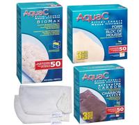 Gokul Brands AquaClear 50 - Kit de mantenimiento y filtro de repuesto para horno, incluye bolsas de malla de las marcas Gokul (carbón activado AquaClear, BioMax Media, inserto de espuma de filtro)
