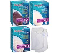 Gokul Brands AquaClear - Kit de 20 filtros de mantenimiento y repuesto para horquillas, incluye bolsas de malla de las marcas Gokul (insertos de carbón activado AquaClear de 45 g, 1 paquete, BioMax