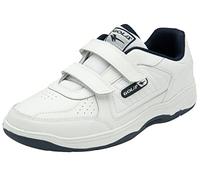 Gola Belmont 2 Wide Twin Bar, Zapatillas para Caminar Hombre, Blanco/Azul Marino, 44.5 EU Ancho