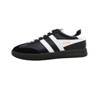 Gola Cyclone Leather, Zapatillas de Moda Hombre, Black/White/Dark Gum, 43 EU