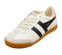 Gola Elan Leather, Zapatillas de Moda Mujer, White/Evergreen/Bone, 37 EU