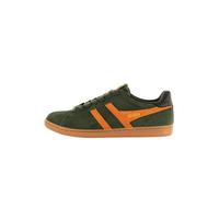 Gola Equipe II Suede, Zapatillas Hombre, Caqui Oscuro/Naranja Moody/Negro, 41 EU