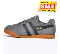 Gola Harrier Clásico de Ante Hombre Clásico Retro Zapatillas Casual Gris