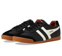 Gola Harrier Leather, Zapatillas de Moda Hombre, Black/White/Moody Orange, 40 EU