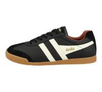 Gola Harrier Leather, Zapatillas de Moda Hombre, Black/White/Moody Orange, 43 EU