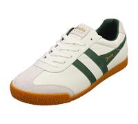 Gola Harrier Leather, Zapatillas de Moda Hombre, White/Green/Green, 45 EU