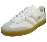 Gola Tenis de piel Viper para mujer, Blanco/Blanco/Verde EverGreen/Gum, 36 EU