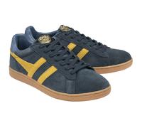 GOLA Zapatillas de piel Equipe II Suede. Color azul marino/amarillo