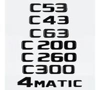 GOLCD 1 Pegatina con Emblema y Letras para el Maletero Trasero del Coche, para Benz Clase C 4Matic W204 W205 C180 C220d C63 C200