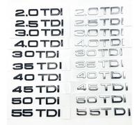 GOLCD 1 Pegatina con Letras y Emblema para el Maletero del Coche, para 2,0, 2,5, 2,7, 3,0, 4,0 TDI, 30, 35, 40, 45, 50, 55 TDI.