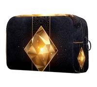 Gold Ace of Diamonds - Bolsa organizadora de tarjetas de póquer para mujer, artículos de aseo personal, bolsa organizadora grande con cremallera, multicolor, 18.5x7.5x13cm/7.3x3x5.1in, Neceser