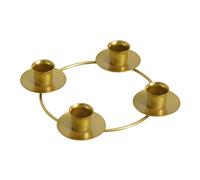 Gold Advent Wreath Ring Candle Holder-Round Metal Taper Stand For Dining Table Decor, Modern Gold Centerpiece For Christmas Party & Mantel, Farmhouse Candle Stand For Home & Restaurant