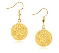Gold Anastasia Earrings for Women Girls Lost Princess Inspired Together In Paris Halloween Christmas Birthday Gift (earrings)